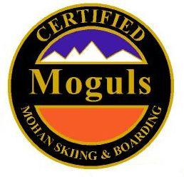 Certified Moguls Personal Achievement Award Pin.  Links ten or more short radius turns in knee high moguls showing efficiency and moderately quick consistent speed.